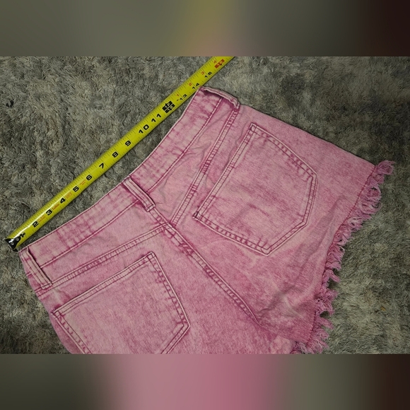 Celebrity Pink Acid Wash Jean Distressed Shorts - Picture 2 of 6